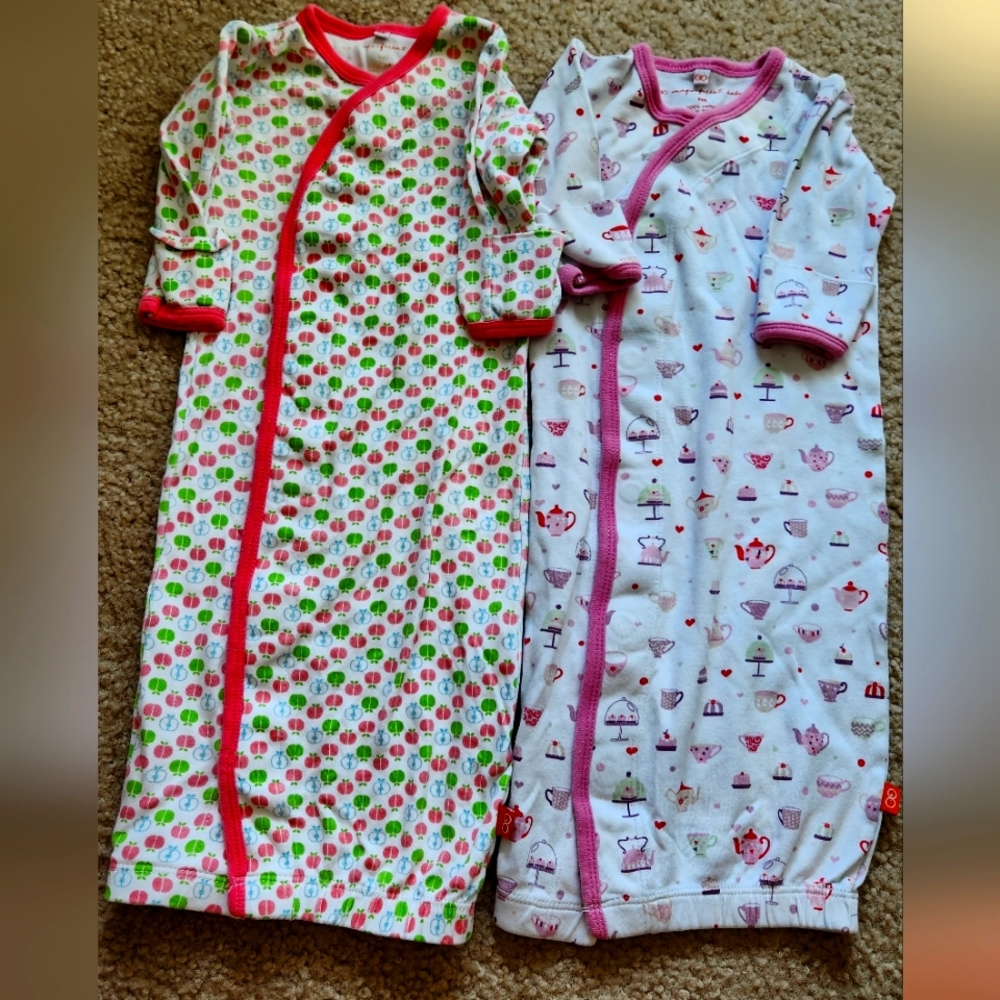 Two Magnificent Baby Magnetic Me Newborn Gowns